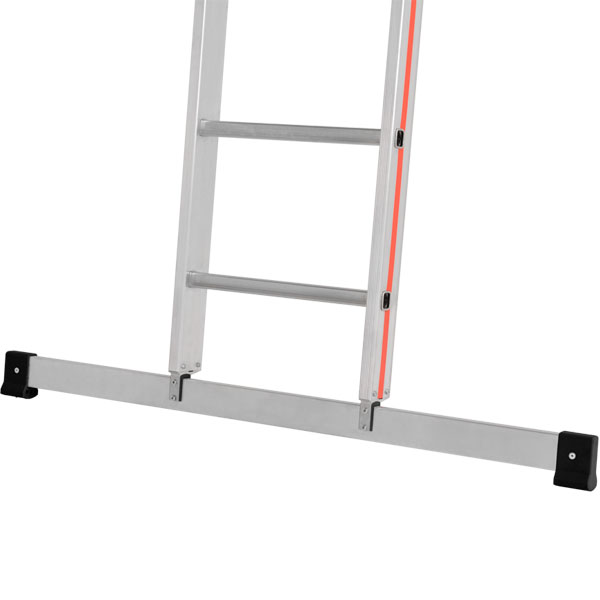 Escalera De Aluminio Extensible A Cuerda De Tres Tramos