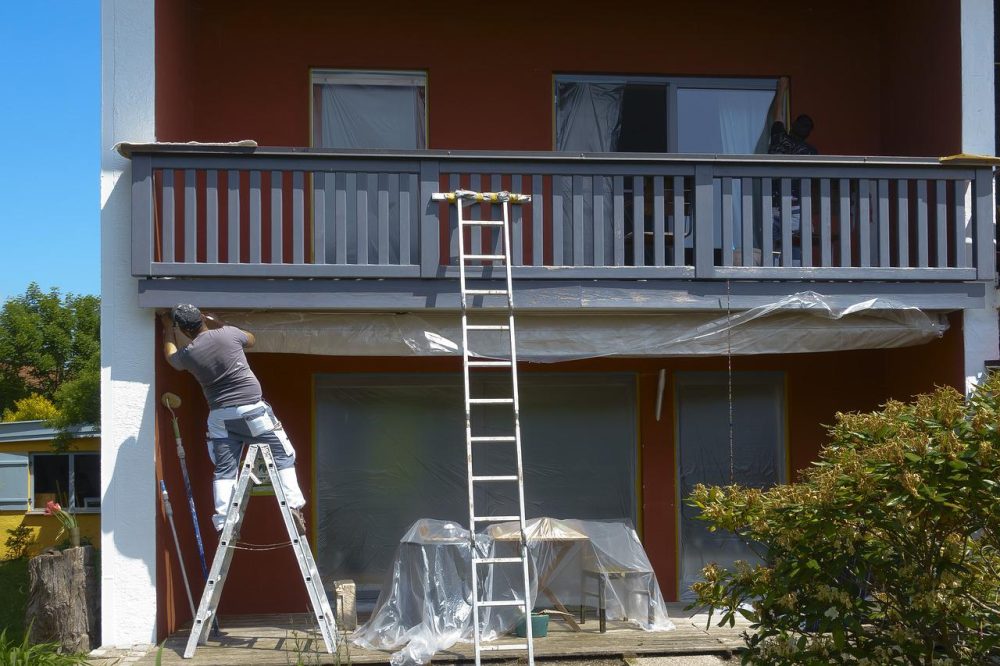Cómo colocar las escaleras para trabajos de fachadas
